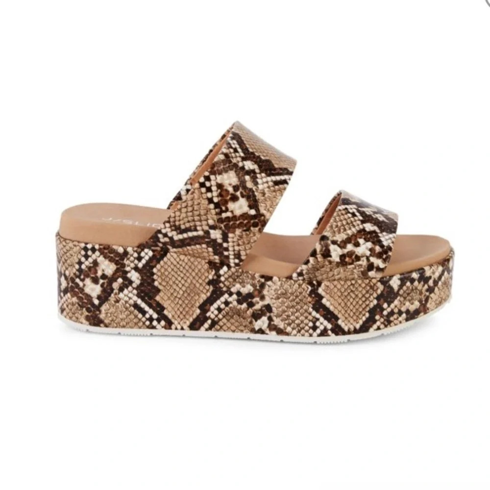 J/Slides Quincy Snake Print Python Platform Two S… - image 2